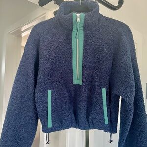 Abercrombie & Fitch Cinched Crop Sherpa